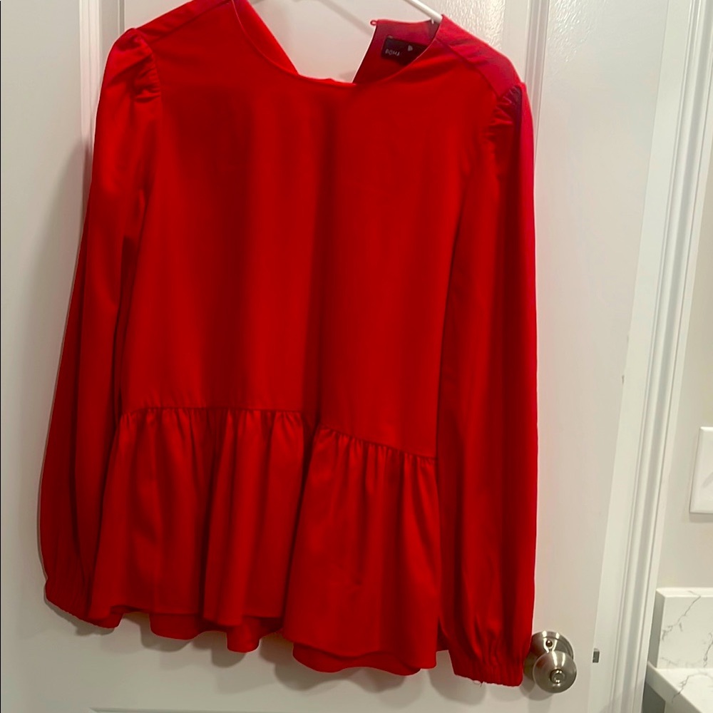 Elegant Red Women's Top Pomander Place
